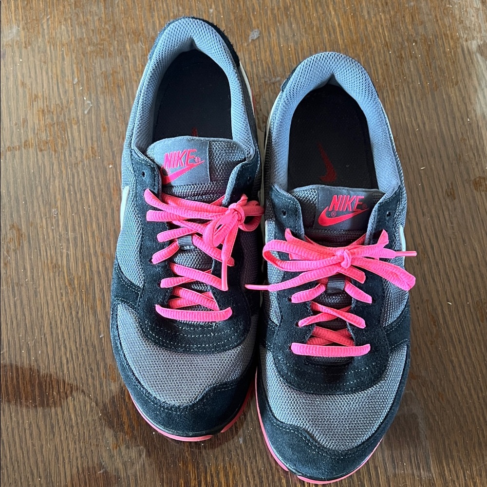 Nike Charcoal and Neon Pink Running Shoes